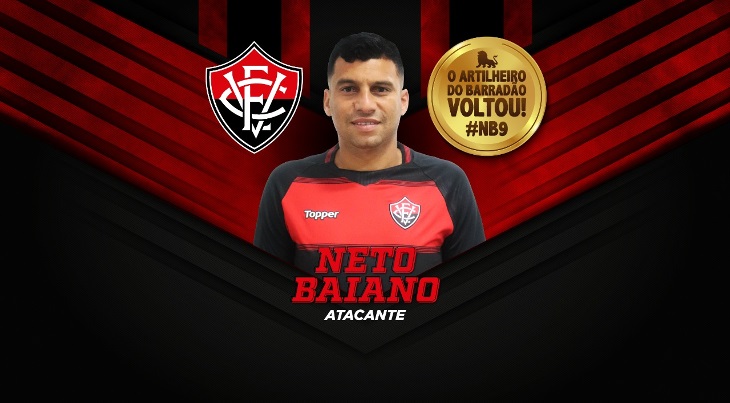 Vitória contrata atacante Neto Baiano até o fim da Copa do Nordeste 2019