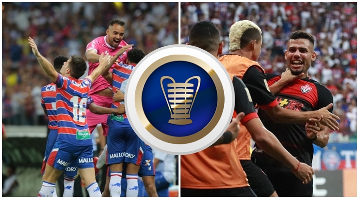 Hoje à noite será conhecido o adversário do Santa Cruz após o duelo entre Fortaleza e Vitória que se enfrentam no Estádio Castelão na capital cearense. Jogo caceteiro. Quem vencer avança pela via rápida. Empate, o classificado será conhecido através das penalidades como recomenda o novo regulamento da competição.