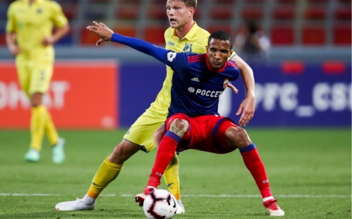 Rodrigo Becão celebra vitória do CSKA sobre o Spartak na Rússia