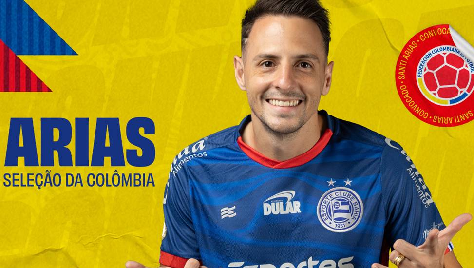 Lateral do Bahia é novamente convocado para defender a Colômbia